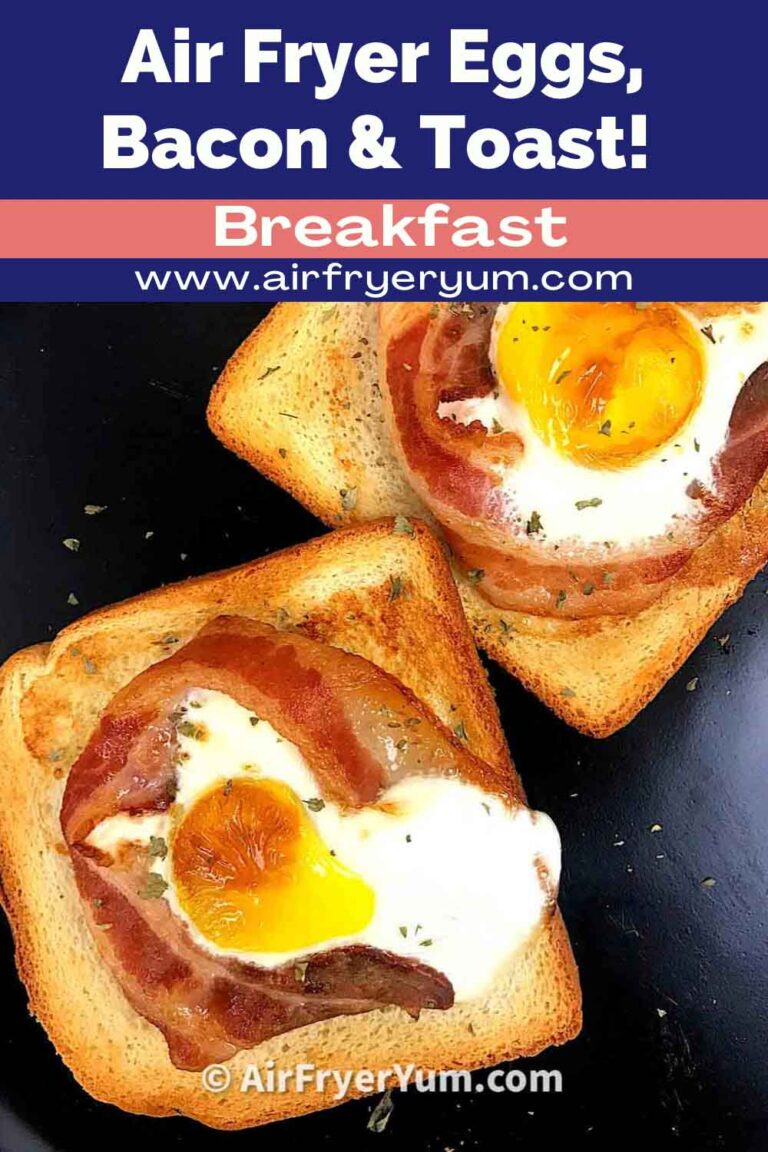 Eggs, Bacon and Toast in Air fryer - Air Fryer Yum