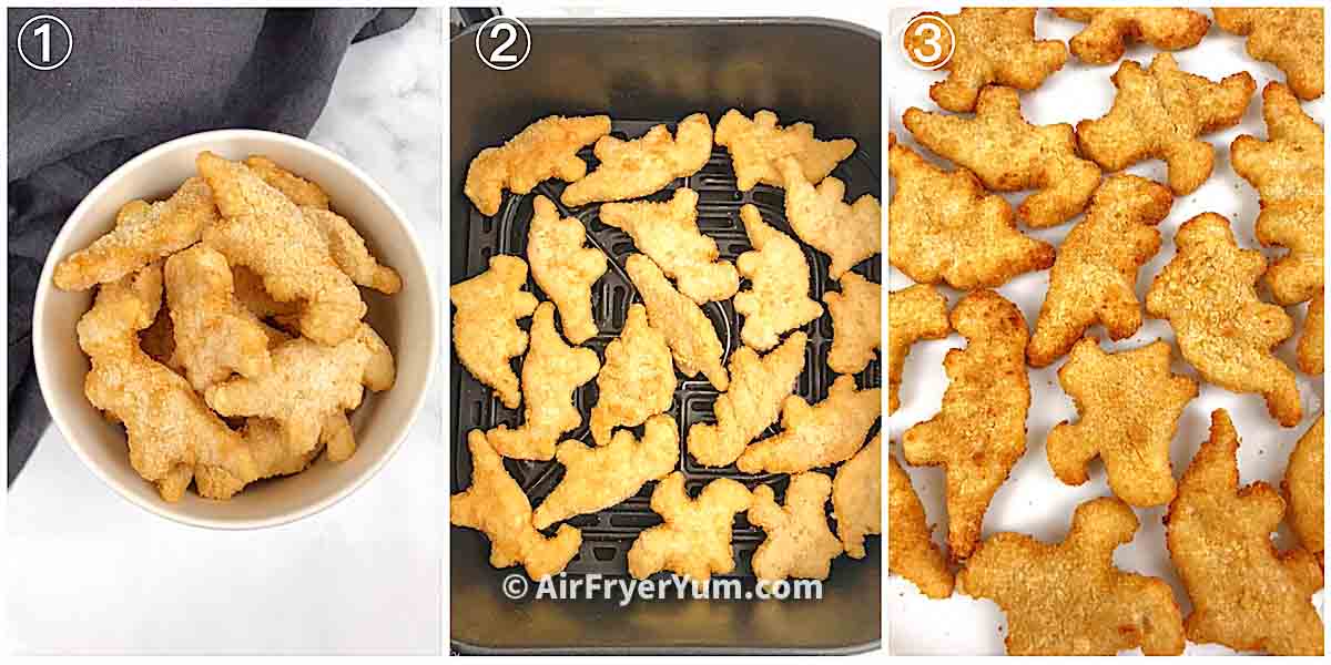 cooking dino nuggets air fryer