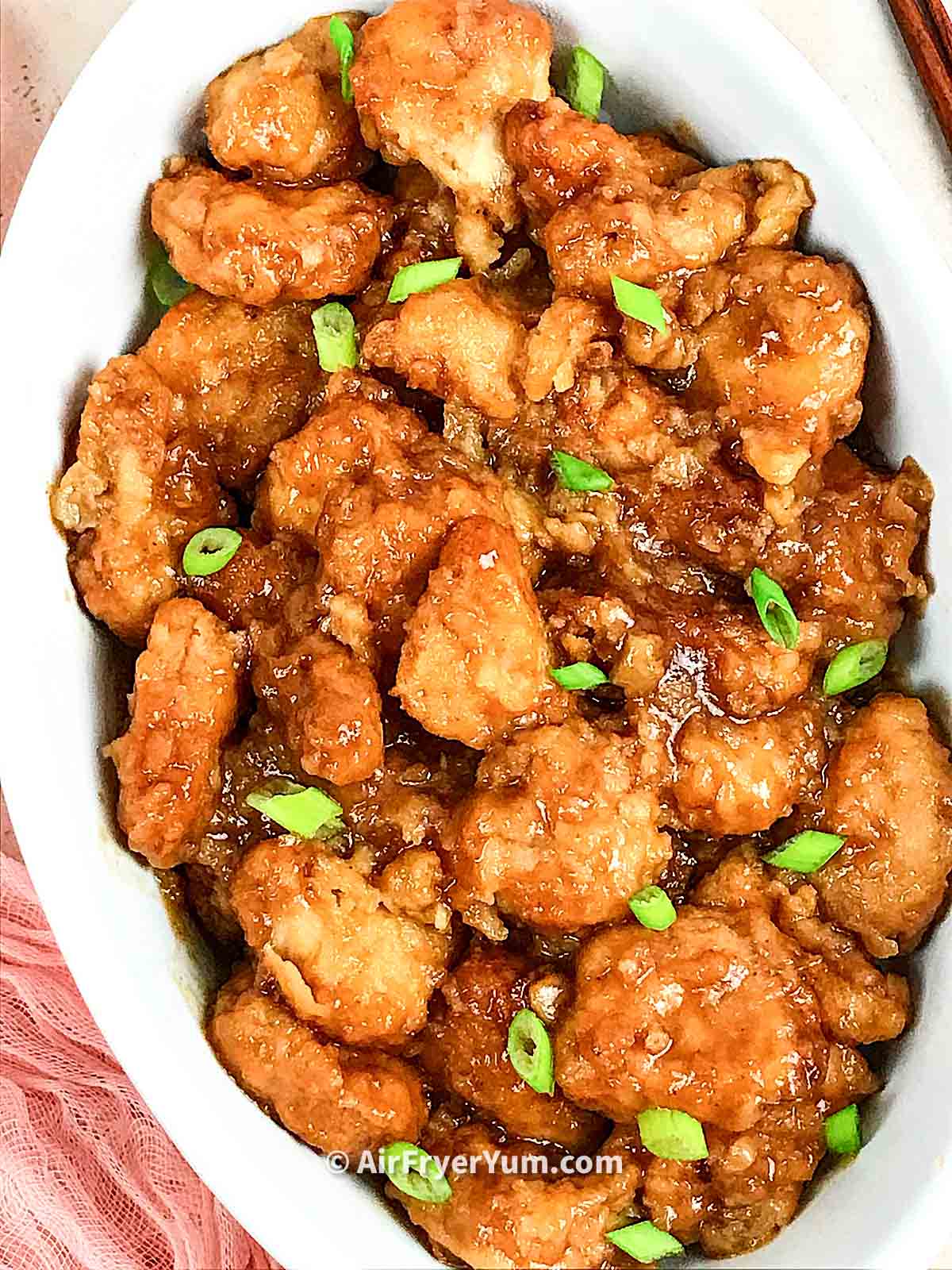 Air fryer crispy honey chicken (Pf Chang) - Air Fryer Yum