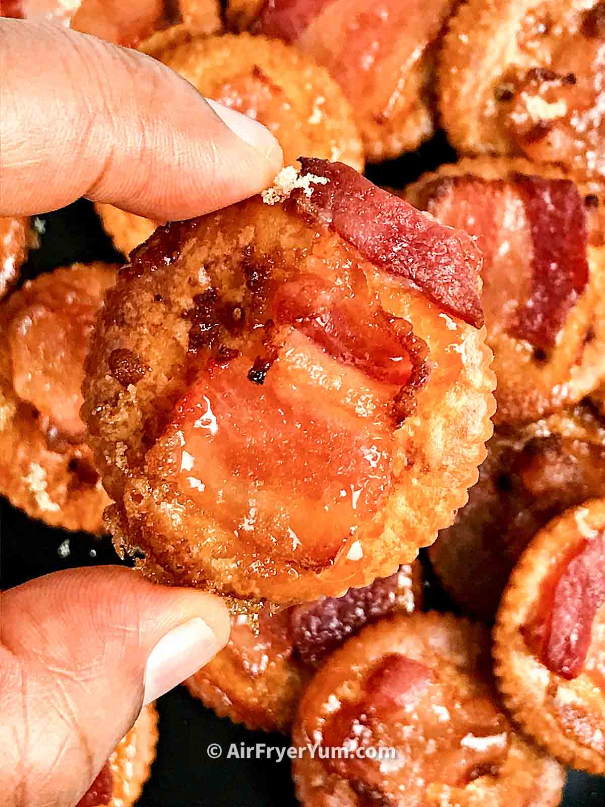 Bacon Ritz Crackers Appetizer in the Air fryer. - Air Fryer Yum