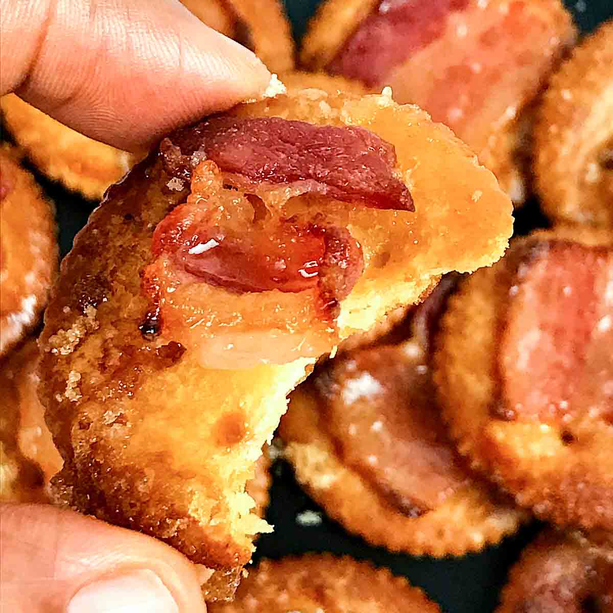 Bacon Ritz Crackers Appetizer in the Air fryer. - Air Fryer Yum