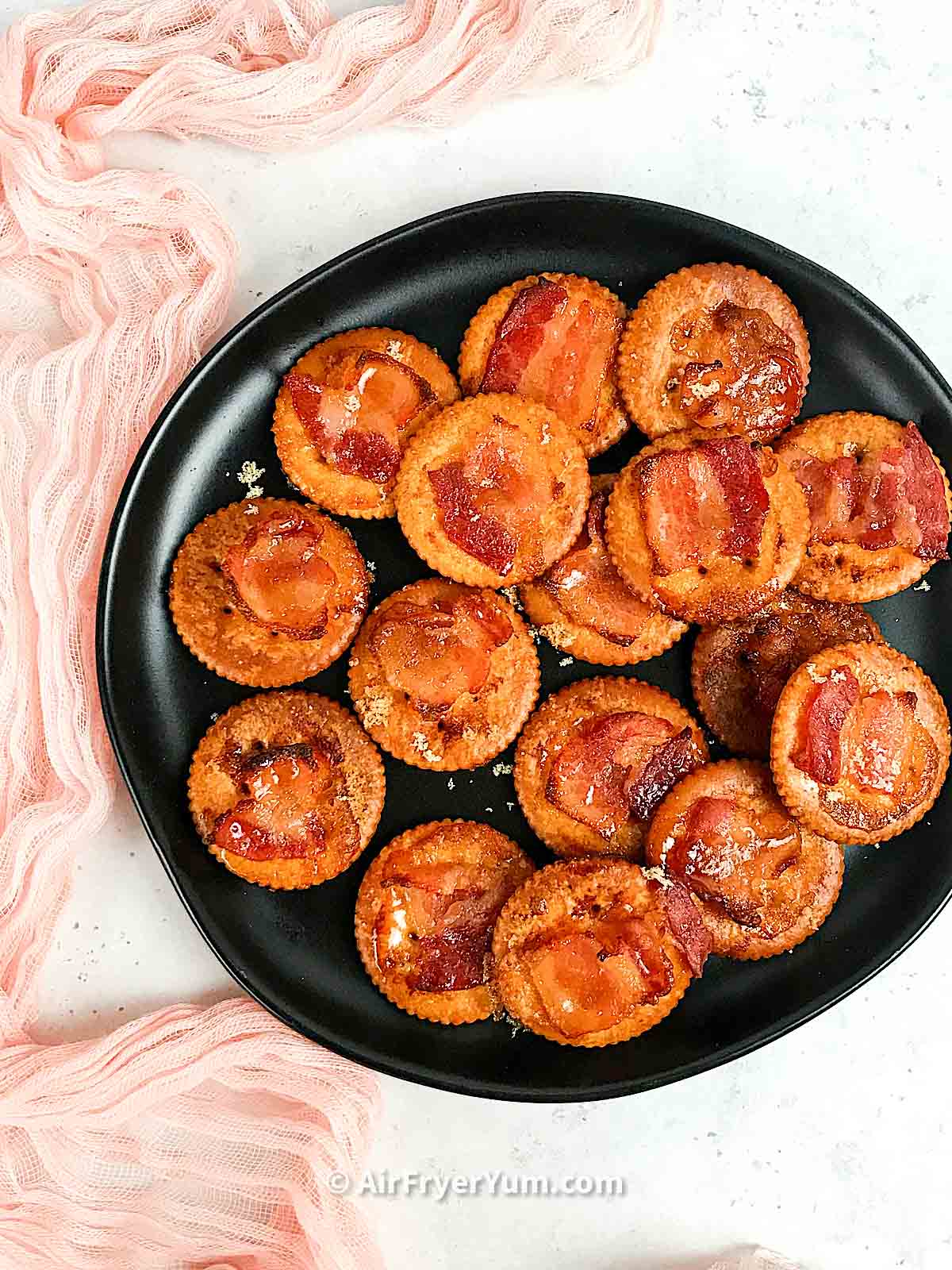 Bacon Ritz Crackers Appetizer in the Air fryer. - Air Fryer Yum