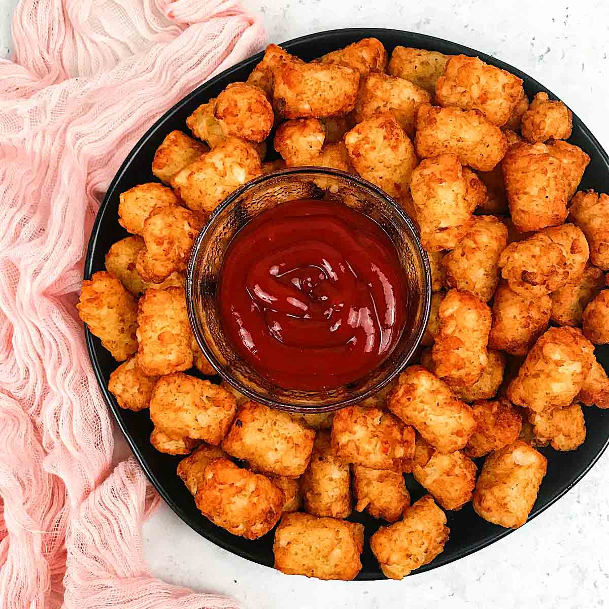 Cooking Tater Tots using a Gluck Air Fryer rotisserie basket