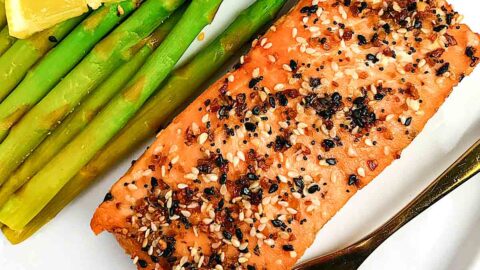 Air Fryer Salmon with Everything Bagel Seasoning 