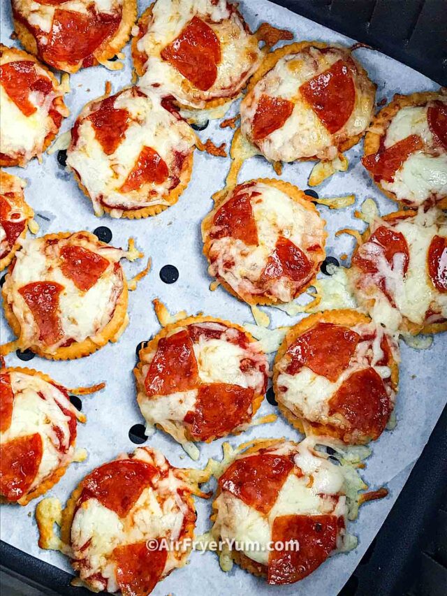 Air fryer Ritz crackers pizza (Pizza Crackers) - Air Fryer Yum