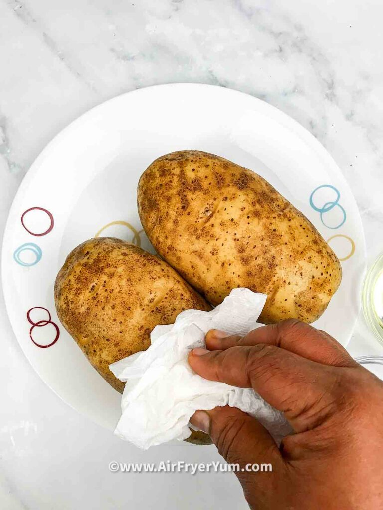 Air Fryer Baked Potato (Fluffy Inside, Crispy Skin) - Wholesome Yum